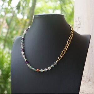 Gold and Beaded design necklace